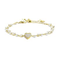 Bracciale Marlù Donna Nel Mio Cuore in Acciaio Perla 0.01 Ct 15BR068G-W - 15BR068G-W